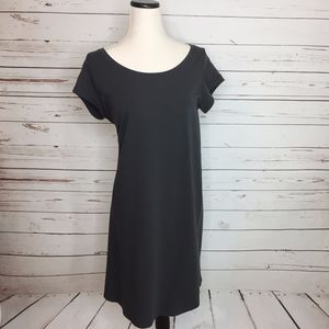 Eileen Fisher Organic Cotton Gray Midi Dress B390